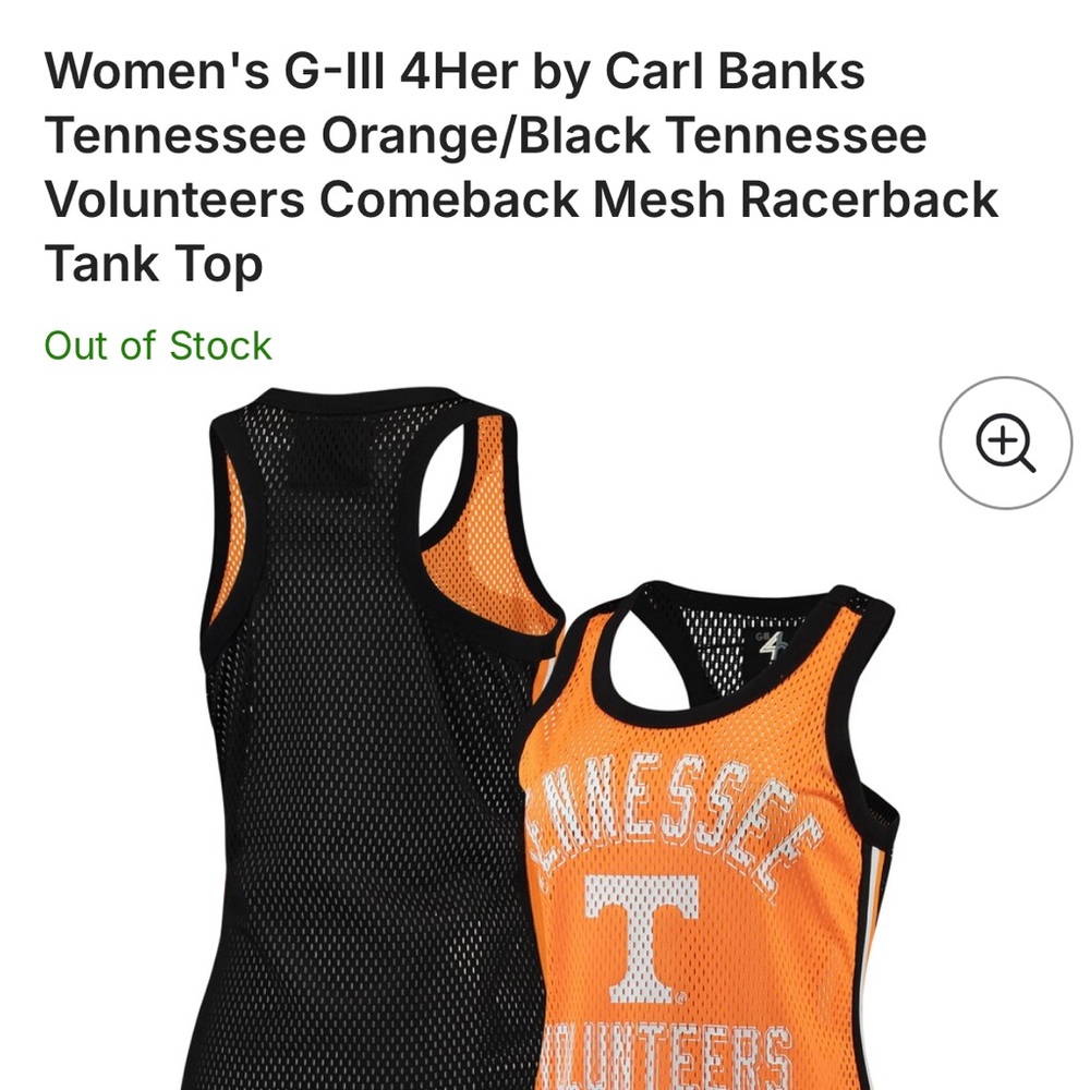 G-III 4Her by Carl Banks Orange and Black Racerback Tank Top